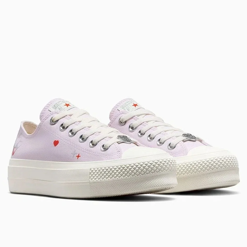 Converse Chuck Taylor All Star Lift Y2K Heart Womens Sz 8.5 A09115C Pink Shoes - Picture 2 of 9